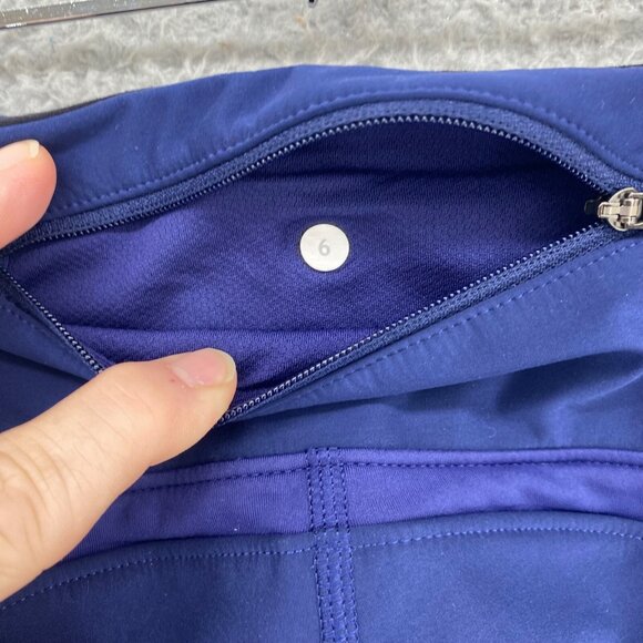 Lululemon Sleet Sprinter Tight Hero Blue Leggings Womens 6 Pockets Activewear - Picture 9 of 14